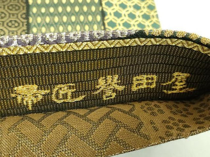 平和屋着物●極上 創業280年 誉田屋源兵衛 両面 全通柄袋帯 名物裂 金銀糸 逸品 DZAB0955kh5