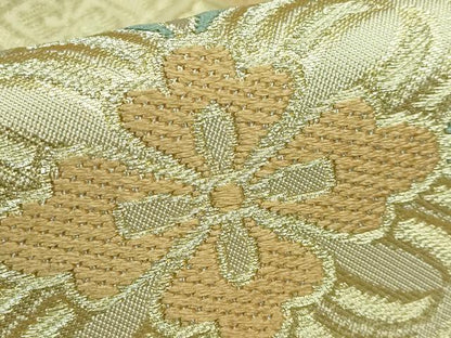 平和屋着物●極上 西陣 川島織物 六通柄 本袋帯 唐織 花菱文 金糸 逸品 DZAB0970kh5
