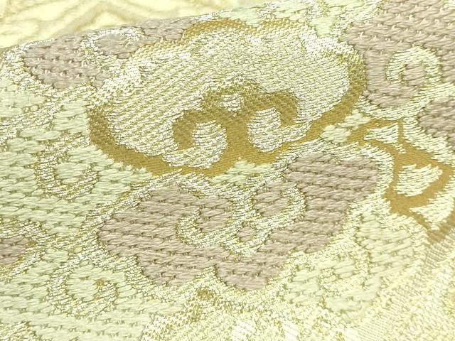 平和屋着物●極上 西陣 川島織物 六通柄 本袋帯 唐織 花菱文 金糸 逸品 DZAB0970kh5