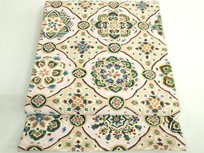 平和屋本店●極上　明綴れ　袋帯　花菱文　金糸　逸品　DZAB0976kh5