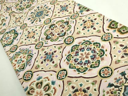 平和屋本店●極上　明綴れ　袋帯　花菱文　金糸　逸品　DZAB0976kh5