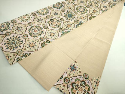 平和屋本店●極上　明綴れ　袋帯　花菱文　金糸　逸品　DZAB0976kh5