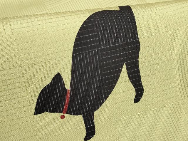 平和屋着物＊極上 夏物 九寸名古屋帯 黒猫 逸品 DZAB0977kh5
