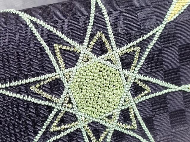 平和屋着物●極上 中国三大刺繍 相良刺繍 総刺繍 京洛彩繍 中村京山 九寸名古屋帯 雪華 金糸 逸品 DZAB0994kh5