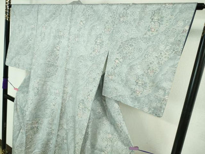 平和屋着物●極上 都喜ヱ門 本場大島紬 藤白泥 染織唐草花 藤絹織物謹製 やまと誂製 証紙付き 逸品 DZAB1018kh5