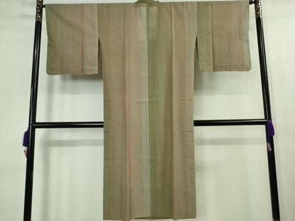 平和屋着物▽極上 道行コート スリーシーズン 春夏秋 塵除け 縞 逸品 未使用 DZAB1036kh5