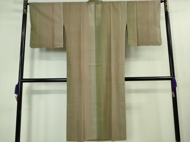 平和屋着物▽極上 道行コート スリーシーズン 春夏秋 塵除け 縞 逸品 未使用 DZAB1036kh5