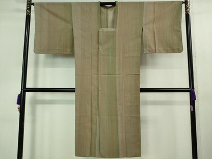 平和屋着物▽極上 道行コート スリーシーズン 春夏秋 塵除け 縞 逸品 未使用 DZAB1036kh5
