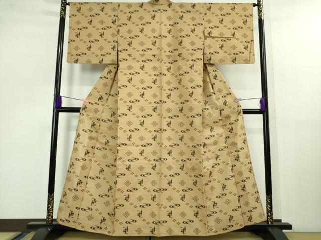 平和屋着物＊極上　夏物　小紋　綿麻　琉球絣柄　逸品　DZAB1042kh6
