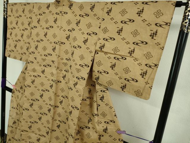 平和屋着物＊極上　夏物　小紋　綿麻　琉球絣柄　逸品　DZAB1042kh6