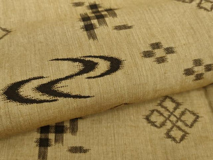 平和屋着物＊極上　夏物　小紋　綿麻　琉球絣柄　逸品　DZAB1042kh6