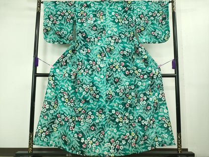 平和屋着物∴極上 夏物 浴衣 有松鳴海絞り 草花文 綿 逸品 DZAB1053kh5