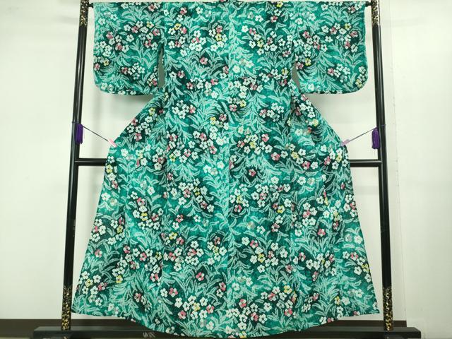 平和屋着物∴極上 夏物 浴衣 有松鳴海絞り 草花文 綿 逸品 DZAB1053kh5