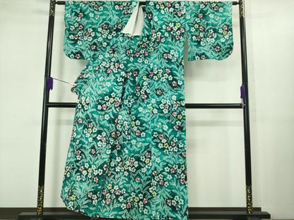 平和屋着物∴極上 夏物 浴衣 有松鳴海絞り 草花文 綿 逸品 DZAB1053kh5
