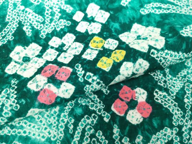 平和屋着物∴極上 夏物 浴衣 有松鳴海絞り 草花文 綿 逸品 DZAB1053kh5