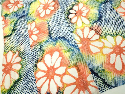 平和屋着物∴極上 夏物 浴衣 有松鳴海絞り 舞花文 綿 逸品 未使用 DZAB1054kh5