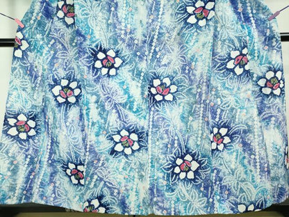 平和屋着物∴極上 夏物 浴衣 有松鳴海絞り 草花文 綿 逸品 DZAB1058kh5
