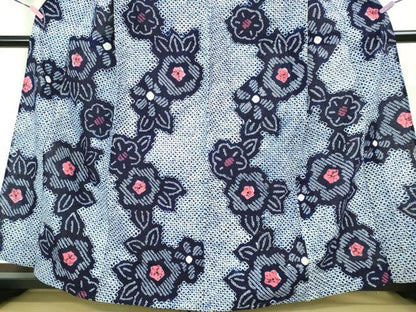 平和屋着物∴極上 夏物 浴衣 有松鳴海絞り 草花文 綿 逸品 DZAB1059kh5