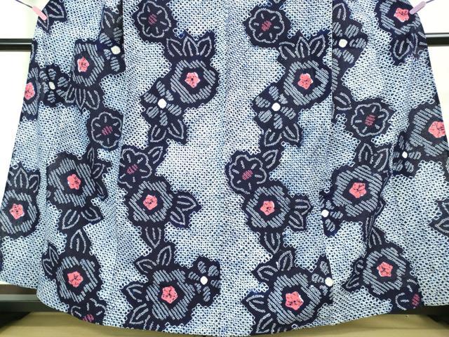 平和屋着物∴極上 夏物 浴衣 有松鳴海絞り 草花文 綿 逸品 DZAB1059kh5