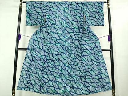 平和屋着物∴極上 夏物 浴衣 有松鳴海絞り 綿 逸品 DZAB1063kh5