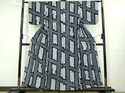 平和屋着物∴極上 夏物 浴衣 有松鳴海絞り 網目文 綿 逸品 未使用 DZAB1067kh5