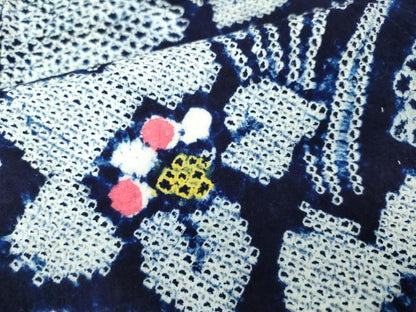 平和屋着物∴極上 夏物 浴衣 有松鳴海絞り 草花文 綿 逸品 未使用 DZAB1069kh5