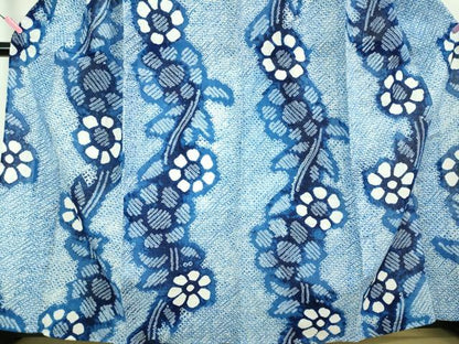 平和屋着物∴極上 夏物 浴衣 有松鳴海絞り 舞花文 綿 逸品 DZAB1073kh5