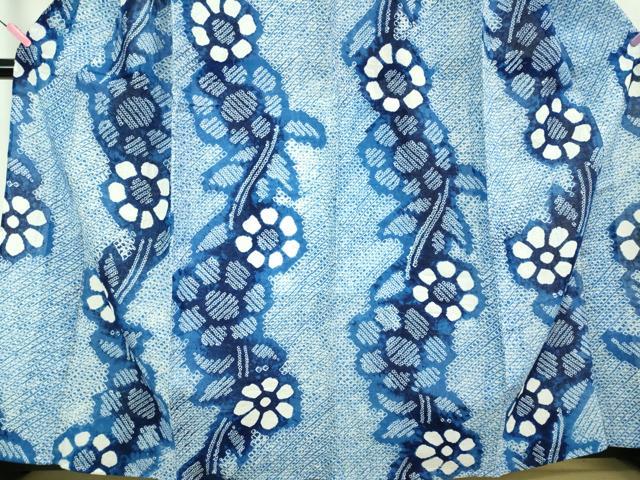 平和屋着物∴極上 夏物 浴衣 有松鳴海絞り 舞花文 綿 逸品 DZAB1073kh5