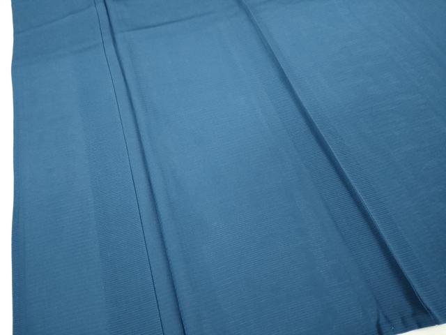 平和屋着物＊極上 夏物 色無地 絽 堅牢染 濃い深縹色 反端付き 逸品 未使用 DZAB1074kh5