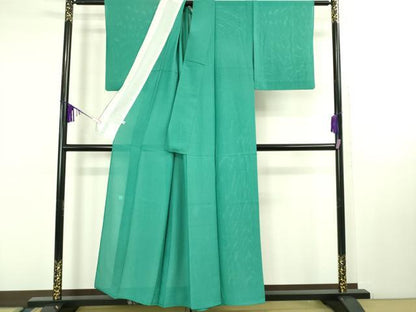 平和屋着物■極上　夏物　色無地　作家物　草木染　絽　木賊色　逸品　DZAB1075kh5