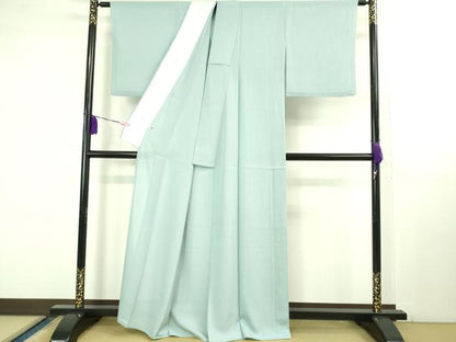 平和屋着物＊極上 夏物 色無地 絽 湊鼠色 逸品 DZAB1078kh5