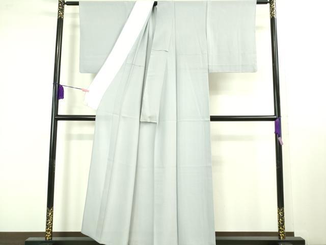 平和屋着物＊極上 夏物 色無地 絽 銀鼠色 逸品 DZAB1080kh5