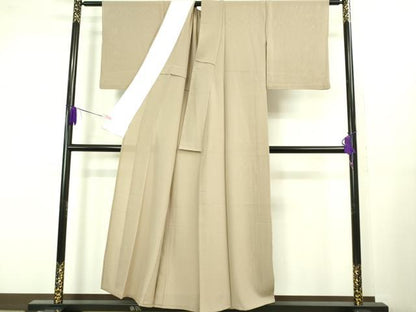 平和屋着物＊極上 夏物 色無地 絽 白茶色 逸品 DZAB1085kh5