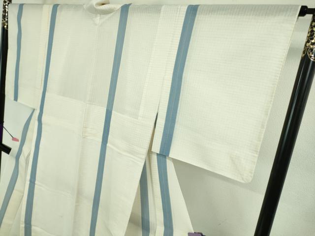 平和屋着物＊希少 夏物 島津上布 琉球藍 永長祐樹作 間道 証紙付き 逸品 未使用 DZAB1099kh5