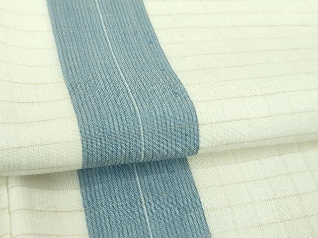 平和屋着物＊希少 夏物 島津上布 琉球藍 永長祐樹作 間道 証紙付き 逸品 未使用 DZAB1099kh5