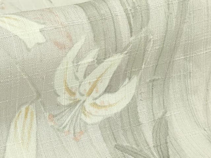 平和屋着物＊極上 夏物 訪問着 生紬 手描き 草花文 桜色地 逸品 未使用 DZAB1103kh5