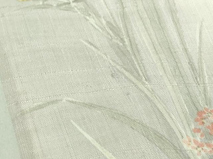 平和屋着物＊極上 夏物 訪問着 生紬 手描き 草花文 桜色地 逸品 未使用 DZAB1103kh5