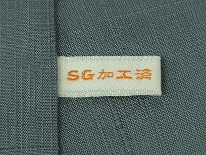 平和屋本店■極上　本場結城紬　重要無形文化財　機織り:中山光枝　色無地　灰青色　井上商事謹製　証紙付き　逸品　DZAB1108kh5