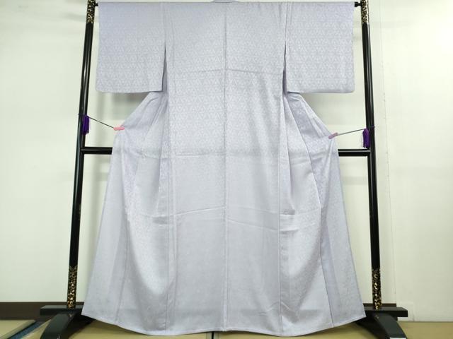 平和屋着物＊極上 夏物 色無地 花紋紗 白藤色 逸品 DZAB1115kh5