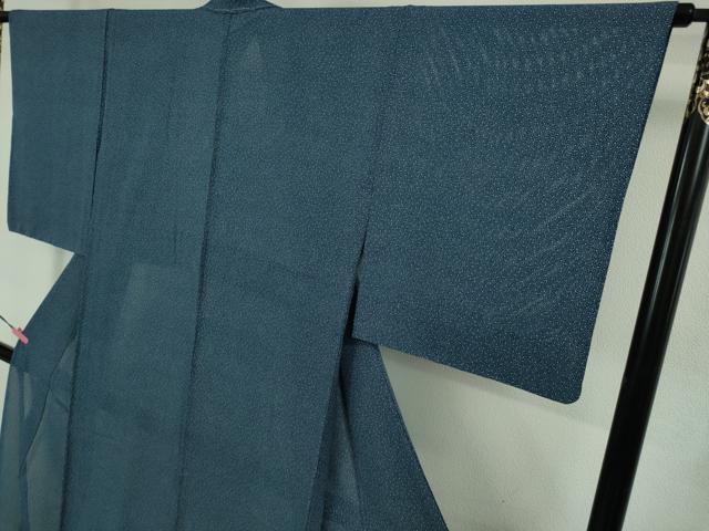 平和屋着物＊極上 夏物 伝統工芸士 保科土山 江戸小紋 絽 霰文 紺瑠璃色地 逸品 未使用 DZAB1121kh5
