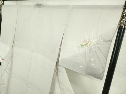 平和屋着物＊極上 夏物 訪問着 友禅 絽 色紙花文 薄桜色地 暈し染め 逸品 DZAB1132kh5