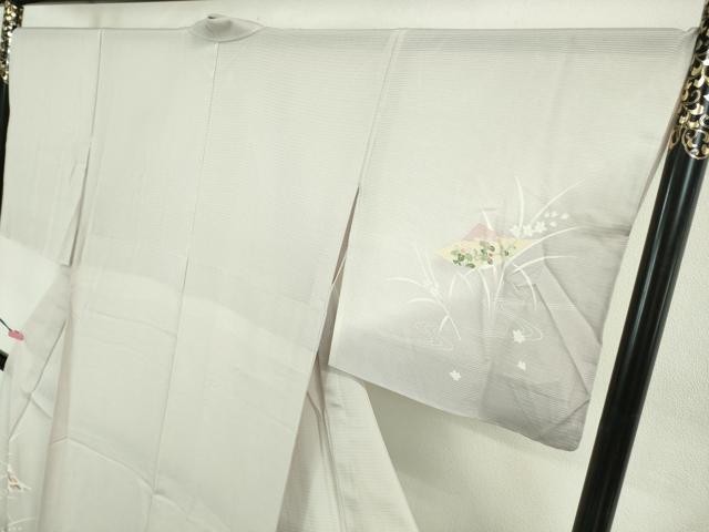 平和屋着物＊極上 夏物 訪問着 友禅 絽 色紙花文 薄桜色地 暈し染め 逸品 DZAB1132kh5