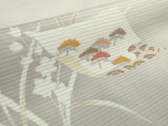 平和屋着物＊極上 夏物 訪問着 友禅 絽 色紙花文 薄桜色地 暈し染め 逸品 DZAB1132kh5