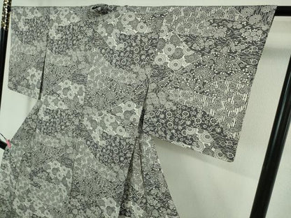 平和屋着物＊極上 夏物 江戸小紋 変わり絽 型染 切嵌菊文 逸品 未使用 DZAB1133kh5