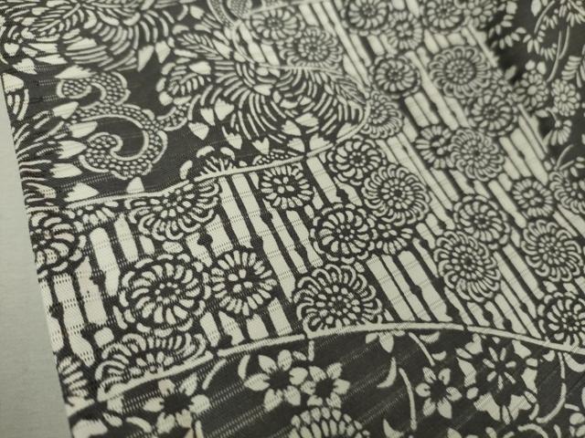 平和屋着物＊極上 夏物 江戸小紋 変わり絽 型染 切嵌菊文 逸品 未使用 DZAB1133kh5