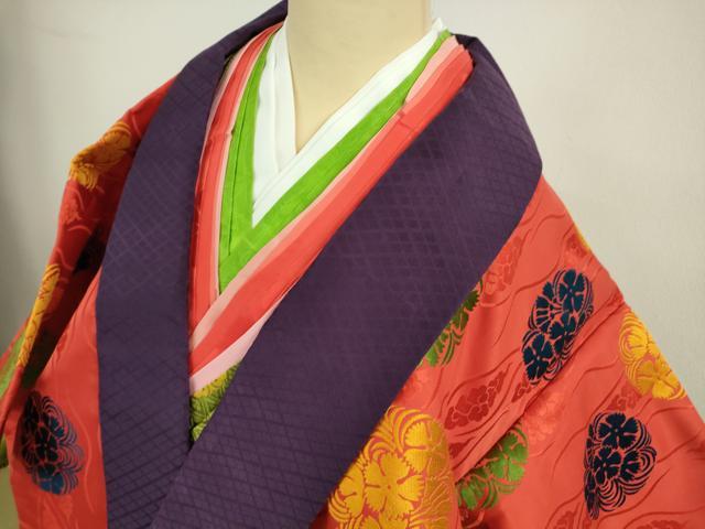 平和屋本店■希少 十二単セット 和装 婚礼 結婚式 神社挙式 唐織 唐衣・表着・五つ衣・内衣・半襦袢・袴・裳 箱付き 逸品　DZAB1141kh5