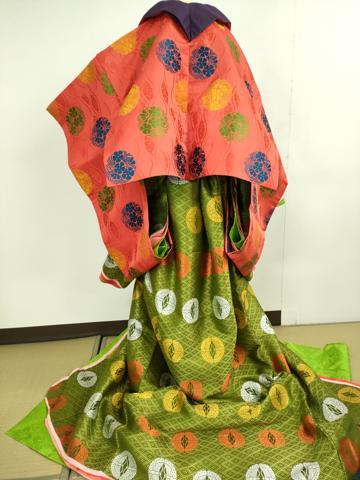 平和屋本店■希少 十二単セット 和装 婚礼 結婚式 神社挙式 唐織 唐衣・表着・五つ衣・内衣・半襦袢・袴・裳 箱付き 逸品　DZAB1141kh5