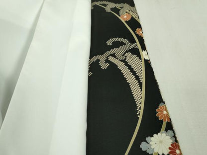平和屋本店■極上　創業460年・千總　黒留袖　駒刺繍　宝尽くし　立波松文　金彩　高島屋扱い　逸品　DZAB1143kh5
