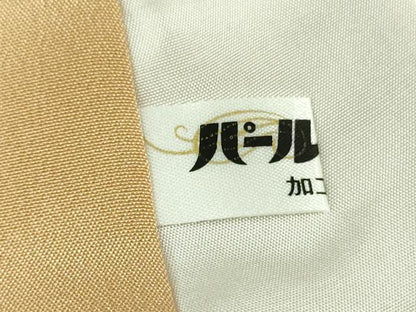 平和屋着物●極上 色無地 お召地 桜地紋 洗柿色 逸品 未使用 DZAB1151kh5