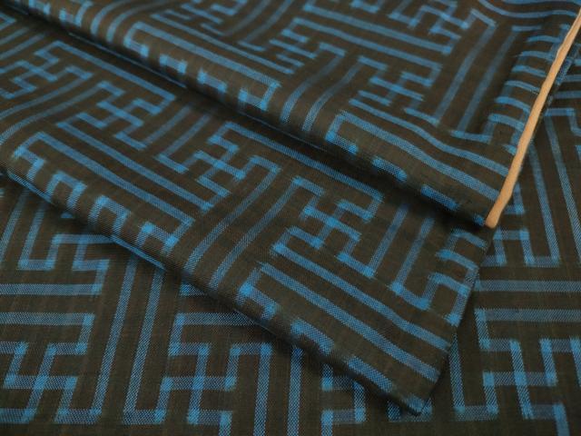 平和屋着物●希少 本場大島紬 龍郷絣 秋名バラ 逸品 DZAB1158kh5
